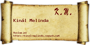 Kinál Melinda névjegykártya