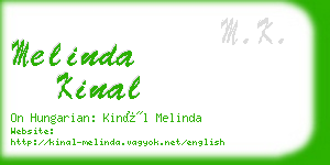 melinda kinal business card